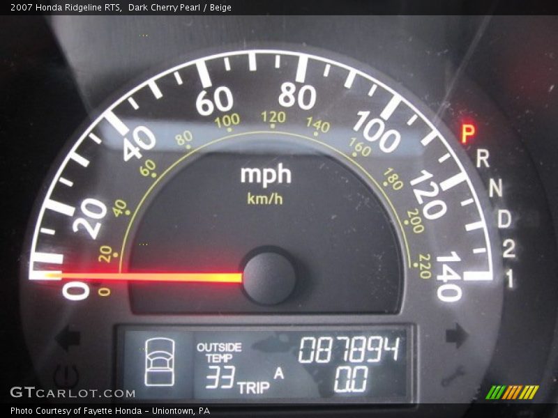 Dark Cherry Pearl / Beige 2007 Honda Ridgeline RTS