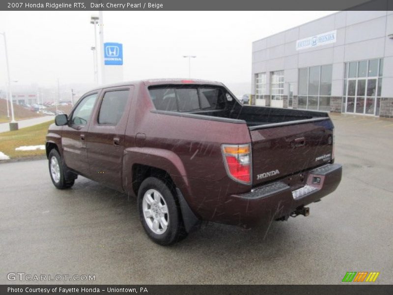 Dark Cherry Pearl / Beige 2007 Honda Ridgeline RTS