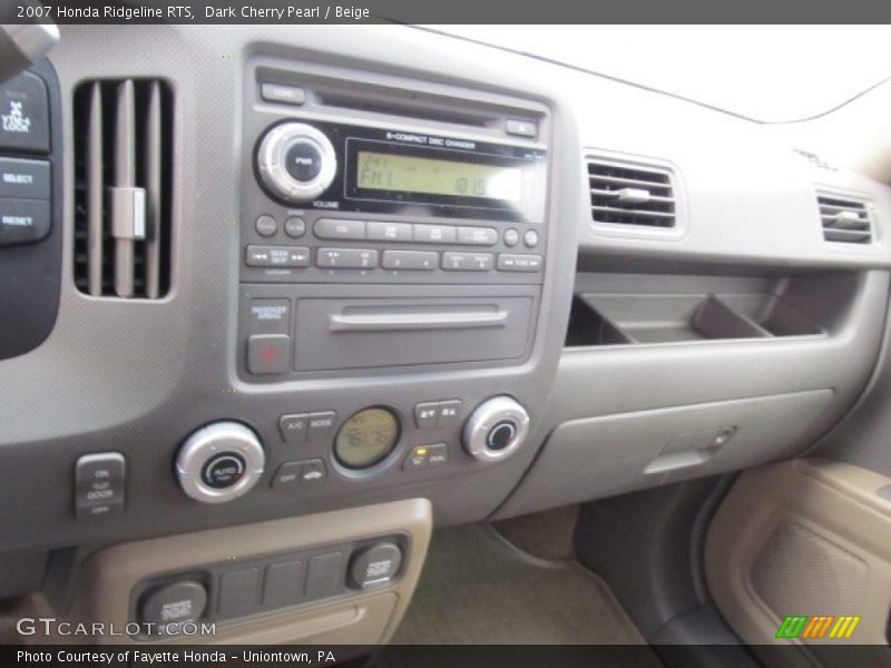 Dark Cherry Pearl / Beige 2007 Honda Ridgeline RTS
