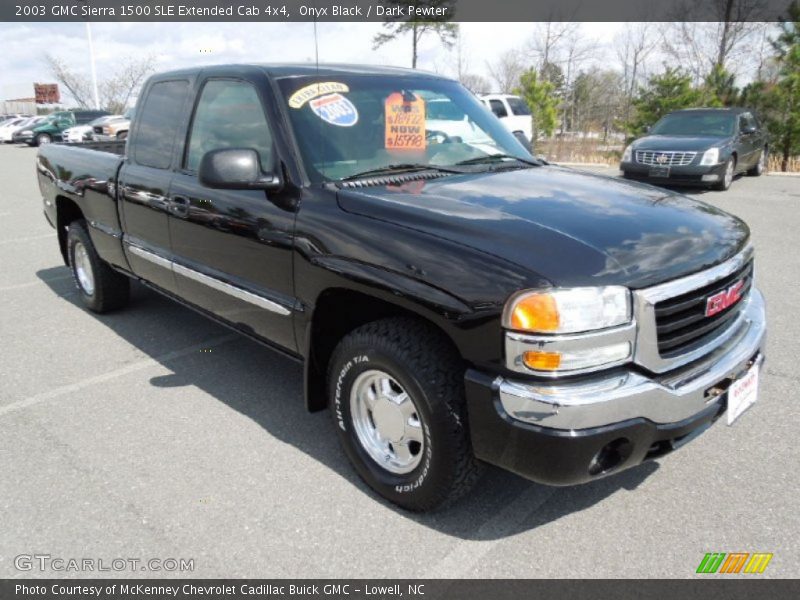 Onyx Black / Dark Pewter 2003 GMC Sierra 1500 SLE Extended Cab 4x4