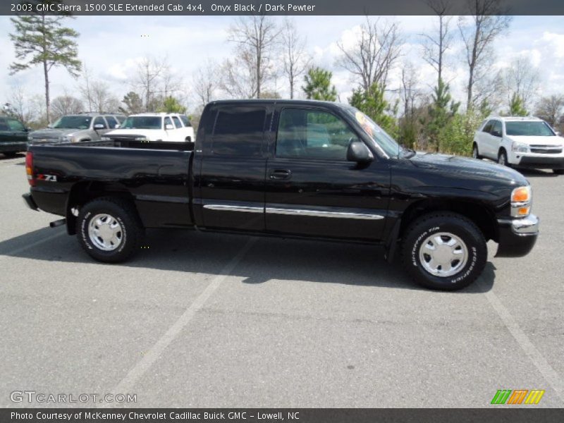 Onyx Black / Dark Pewter 2003 GMC Sierra 1500 SLE Extended Cab 4x4