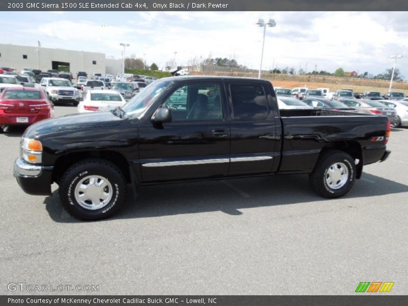 Onyx Black / Dark Pewter 2003 GMC Sierra 1500 SLE Extended Cab 4x4
