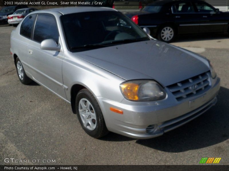 Silver Mist Metallic / Gray 2003 Hyundai Accent GL Coupe