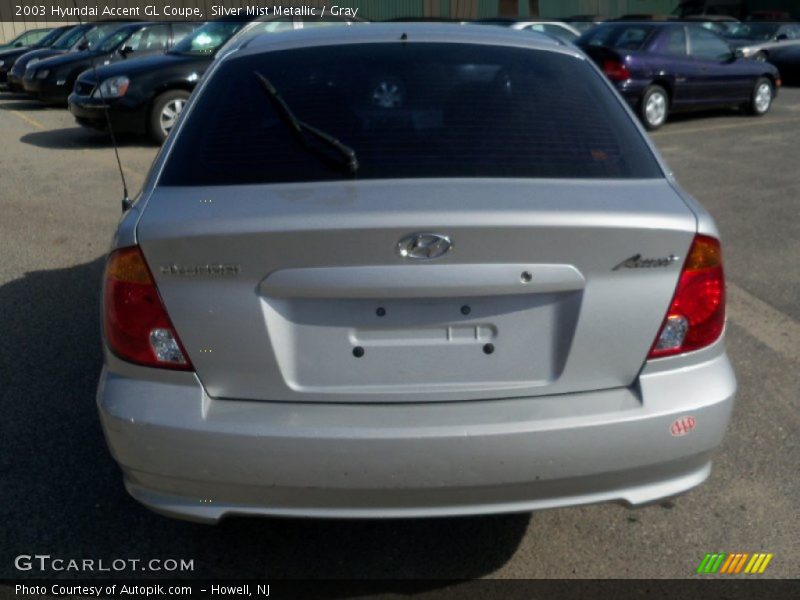 Silver Mist Metallic / Gray 2003 Hyundai Accent GL Coupe
