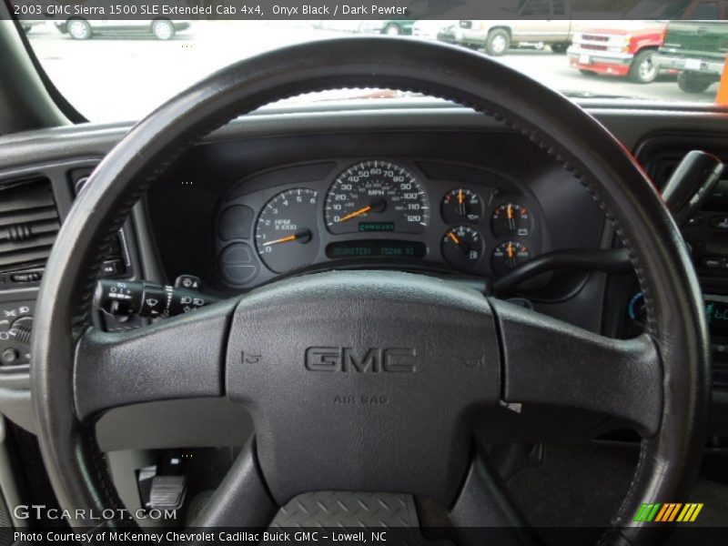 Onyx Black / Dark Pewter 2003 GMC Sierra 1500 SLE Extended Cab 4x4