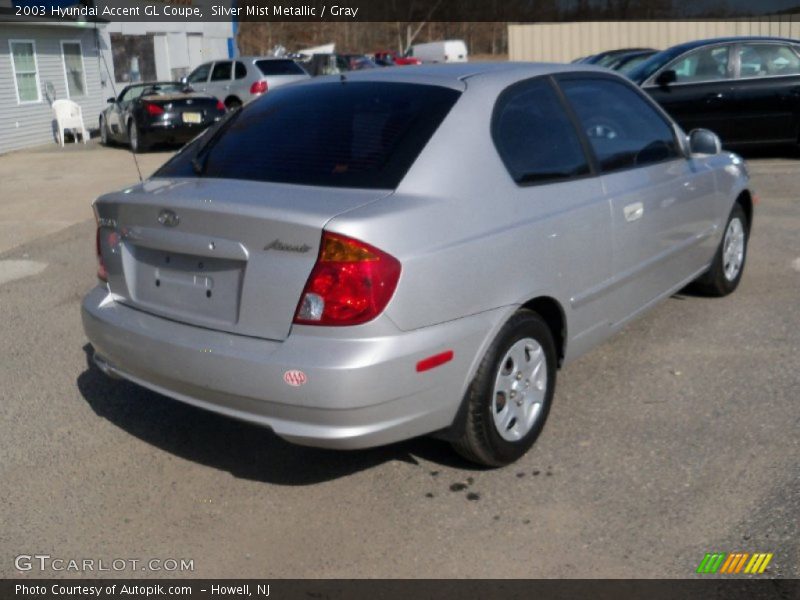 Silver Mist Metallic / Gray 2003 Hyundai Accent GL Coupe