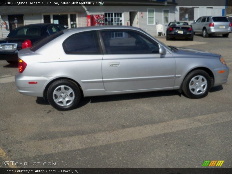 Silver Mist Metallic / Gray 2003 Hyundai Accent GL Coupe