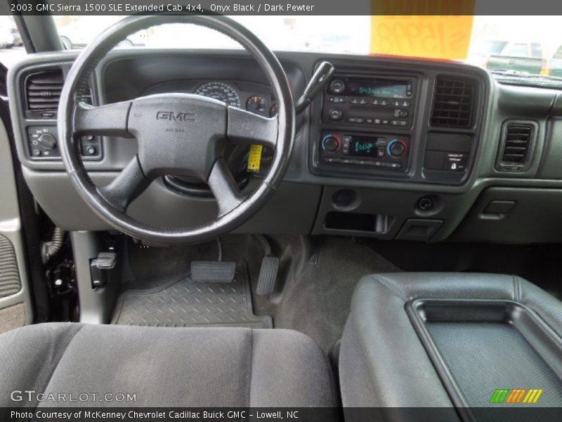Onyx Black / Dark Pewter 2003 GMC Sierra 1500 SLE Extended Cab 4x4