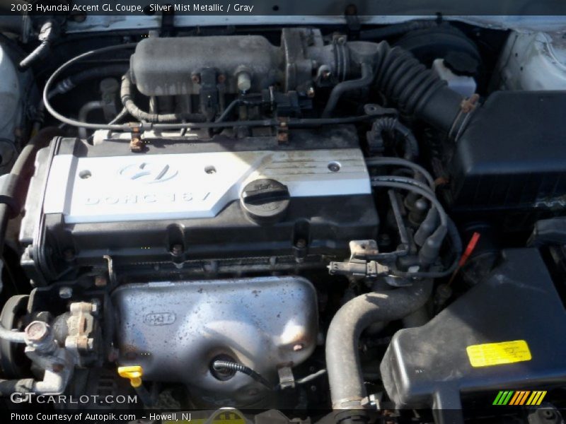 Silver Mist Metallic / Gray 2003 Hyundai Accent GL Coupe