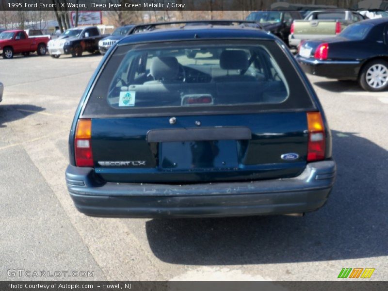 Deep Jewel Green Metallic / Gray 1995 Ford Escort LX Wagon