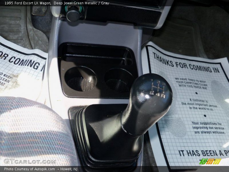 Deep Jewel Green Metallic / Gray 1995 Ford Escort LX Wagon
