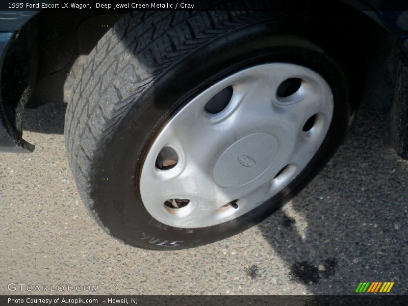 Deep Jewel Green Metallic / Gray 1995 Ford Escort LX Wagon