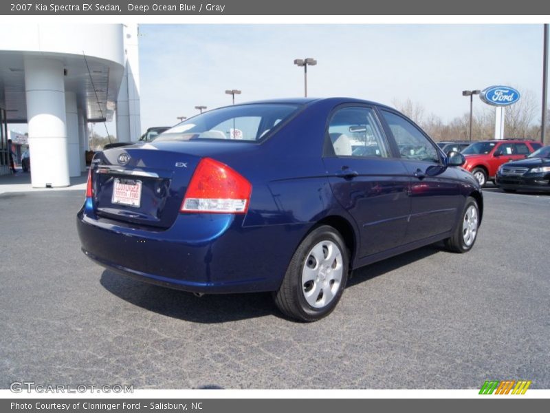 Deep Ocean Blue / Gray 2007 Kia Spectra EX Sedan