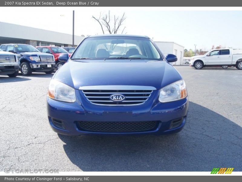 Deep Ocean Blue / Gray 2007 Kia Spectra EX Sedan