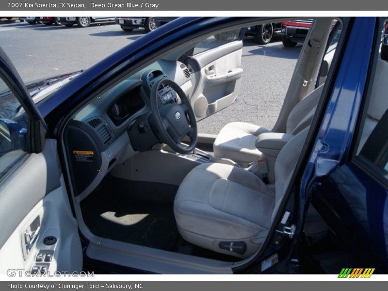 Deep Ocean Blue / Gray 2007 Kia Spectra EX Sedan