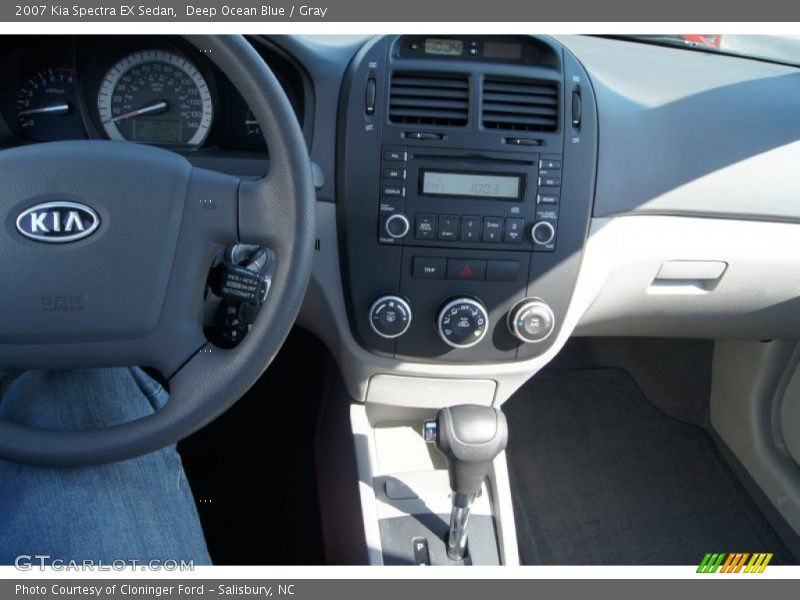 Deep Ocean Blue / Gray 2007 Kia Spectra EX Sedan