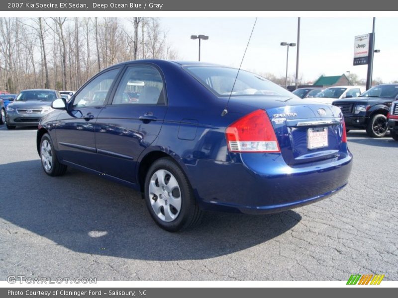 Deep Ocean Blue / Gray 2007 Kia Spectra EX Sedan