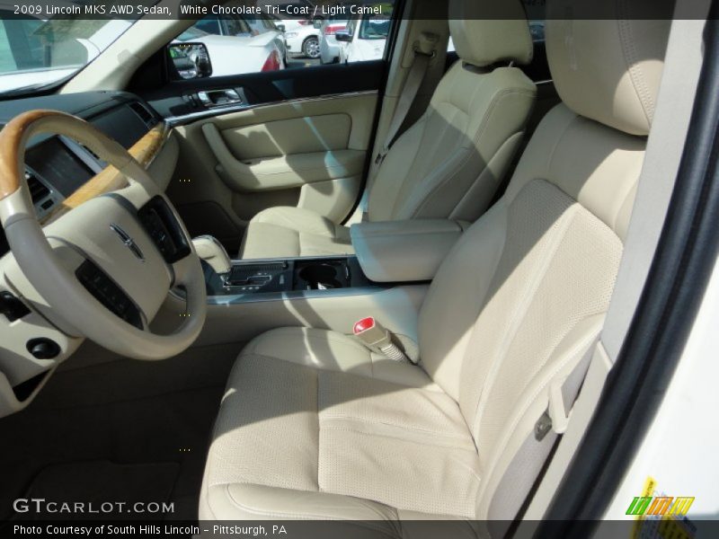 White Chocolate Tri-Coat / Light Camel 2009 Lincoln MKS AWD Sedan
