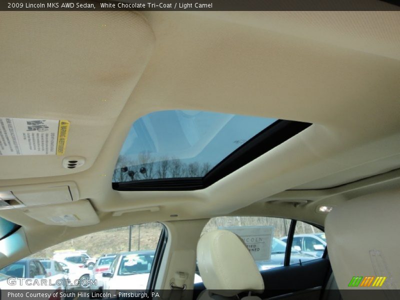 White Chocolate Tri-Coat / Light Camel 2009 Lincoln MKS AWD Sedan