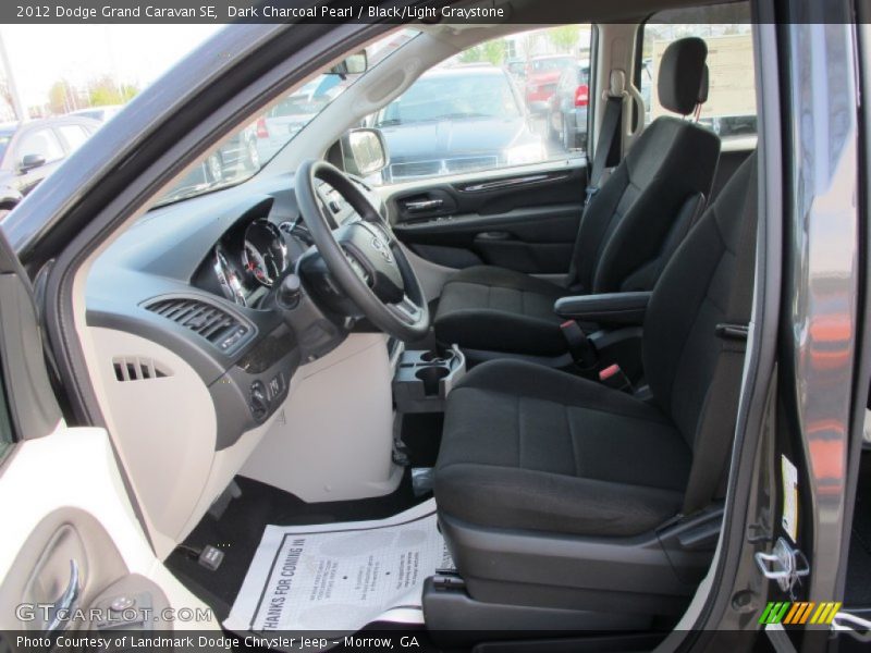 Dark Charcoal Pearl / Black/Light Graystone 2012 Dodge Grand Caravan SE