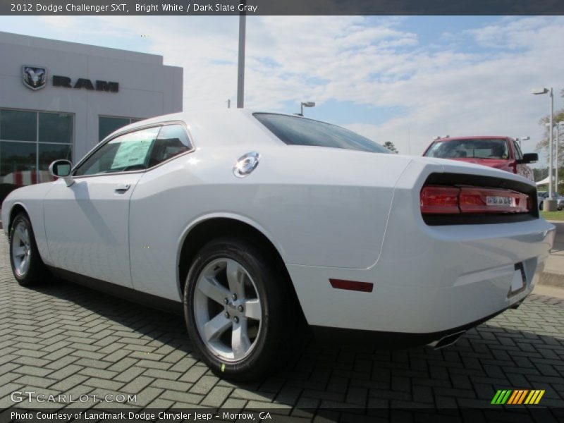 Bright White / Dark Slate Gray 2012 Dodge Challenger SXT