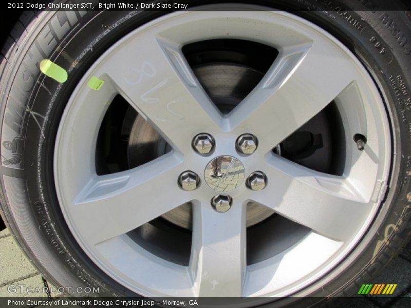 Bright White / Dark Slate Gray 2012 Dodge Challenger SXT