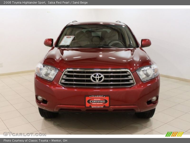 Salsa Red Pearl / Sand Beige 2008 Toyota Highlander Sport