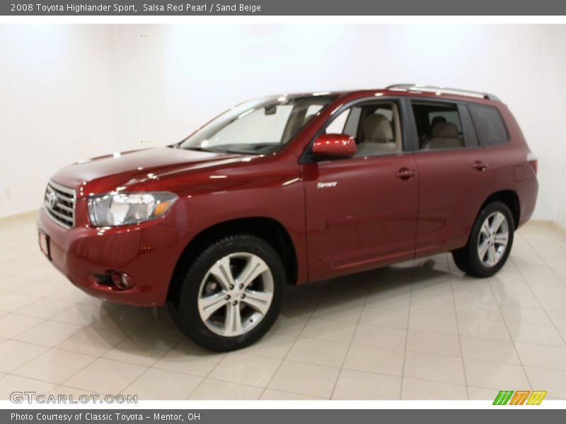 Salsa Red Pearl / Sand Beige 2008 Toyota Highlander Sport