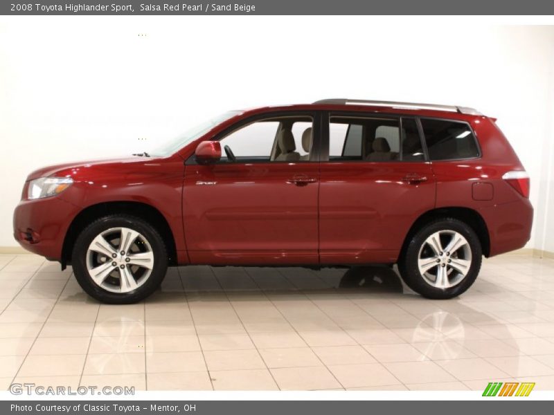 Salsa Red Pearl / Sand Beige 2008 Toyota Highlander Sport