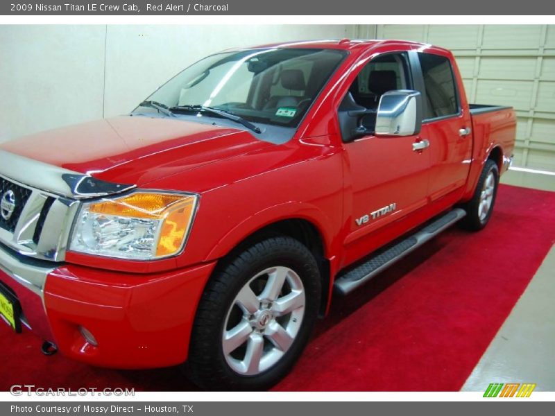 Red Alert / Charcoal 2009 Nissan Titan LE Crew Cab