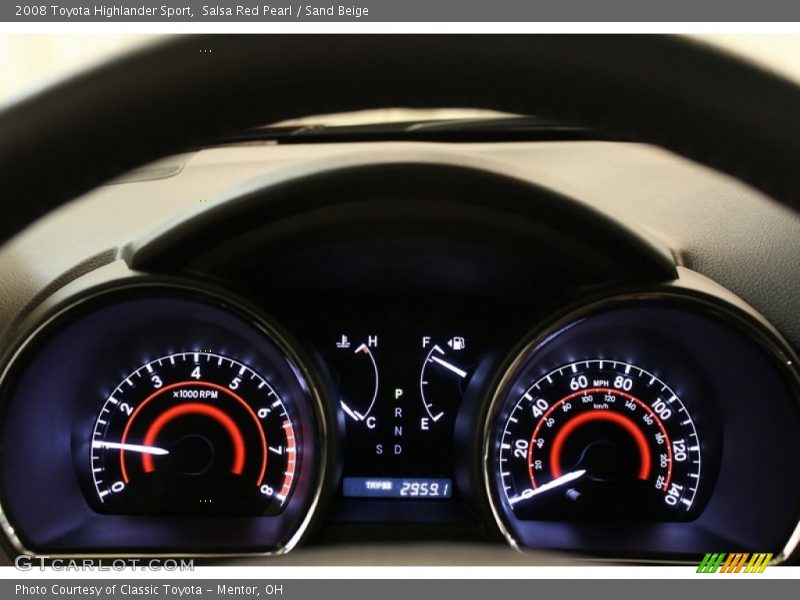 Salsa Red Pearl / Sand Beige 2008 Toyota Highlander Sport