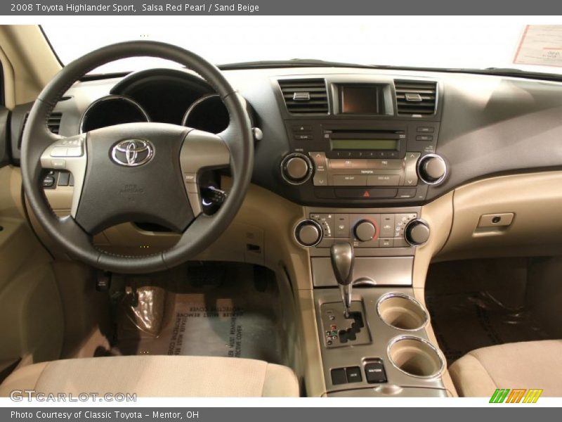Salsa Red Pearl / Sand Beige 2008 Toyota Highlander Sport