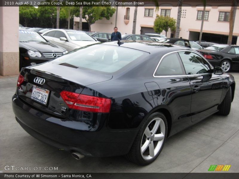 Deep Sea Blue Pearl Effect / Cinnamon Brown 2010 Audi A5 3.2 quattro Coupe