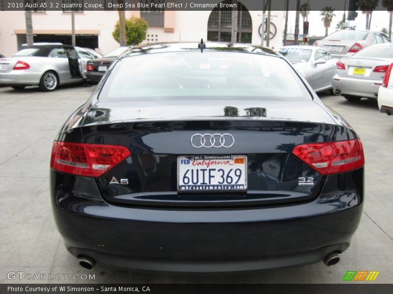 Deep Sea Blue Pearl Effect / Cinnamon Brown 2010 Audi A5 3.2 quattro Coupe