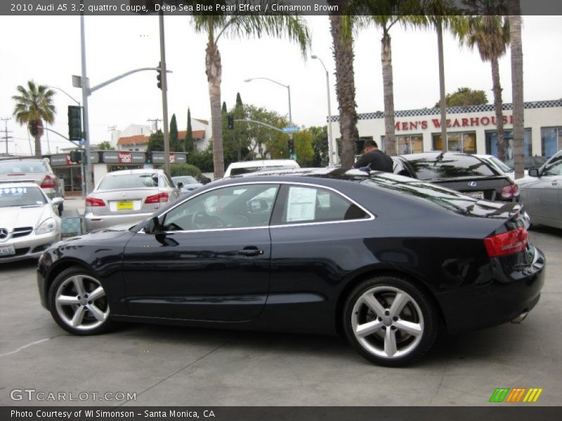 Deep Sea Blue Pearl Effect / Cinnamon Brown 2010 Audi A5 3.2 quattro Coupe