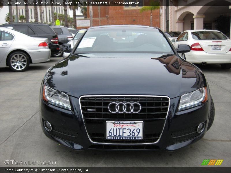 Deep Sea Blue Pearl Effect / Cinnamon Brown 2010 Audi A5 3.2 quattro Coupe