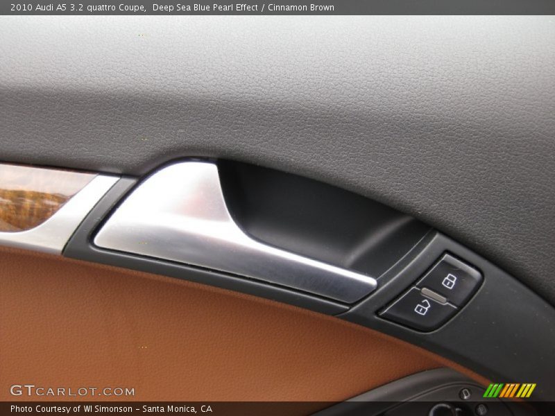 Deep Sea Blue Pearl Effect / Cinnamon Brown 2010 Audi A5 3.2 quattro Coupe