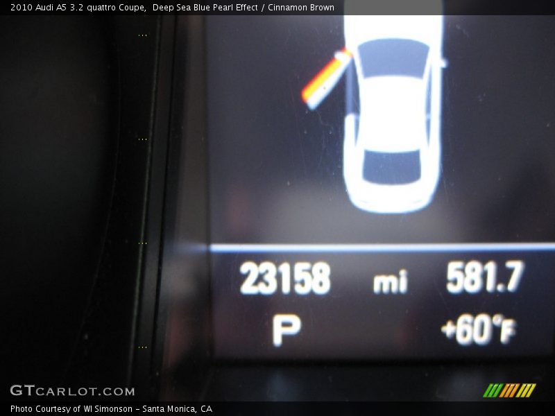 Deep Sea Blue Pearl Effect / Cinnamon Brown 2010 Audi A5 3.2 quattro Coupe