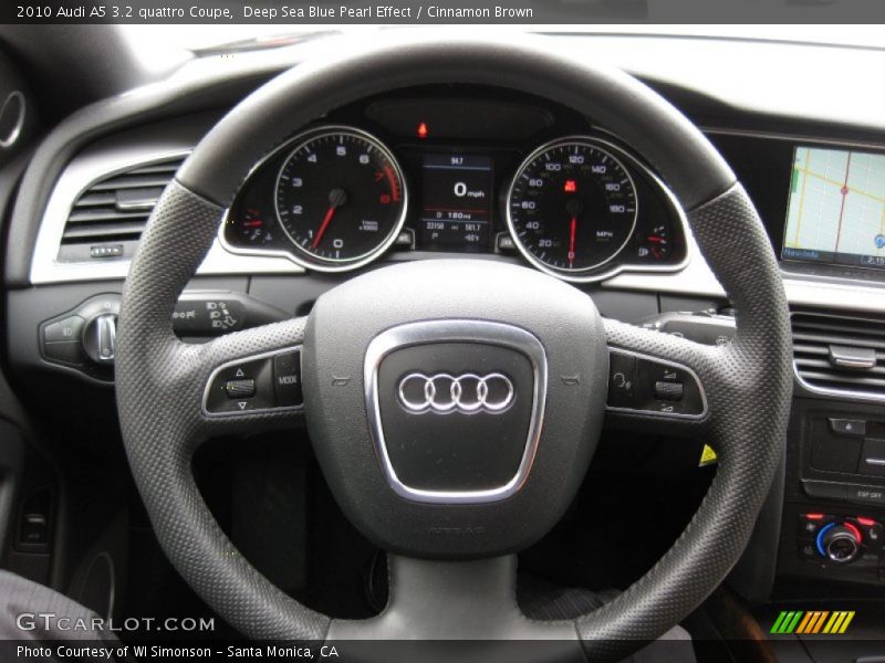 Deep Sea Blue Pearl Effect / Cinnamon Brown 2010 Audi A5 3.2 quattro Coupe