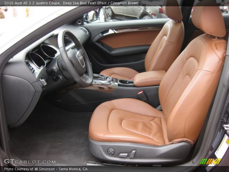 Front Seat of 2010 A5 3.2 quattro Coupe