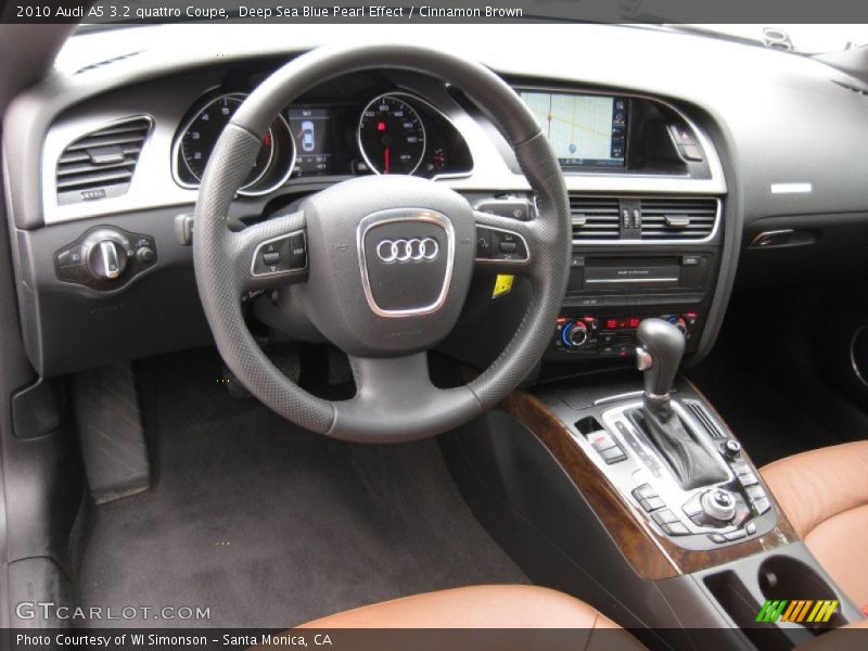 Deep Sea Blue Pearl Effect / Cinnamon Brown 2010 Audi A5 3.2 quattro Coupe