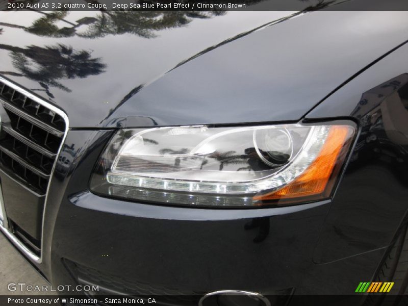 Deep Sea Blue Pearl Effect / Cinnamon Brown 2010 Audi A5 3.2 quattro Coupe
