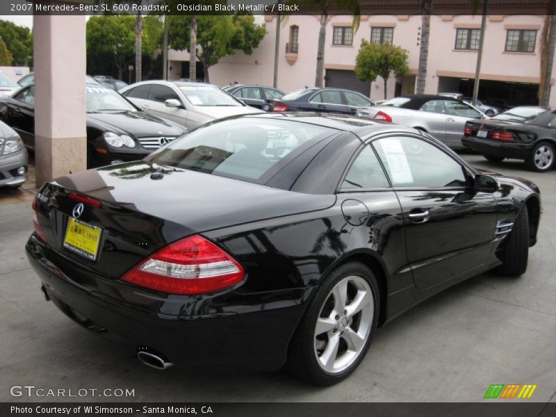 Obsidian Black Metallic / Black 2007 Mercedes-Benz SL 600 Roadster