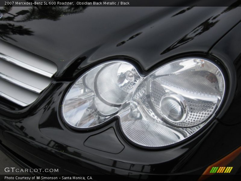 Obsidian Black Metallic / Black 2007 Mercedes-Benz SL 600 Roadster