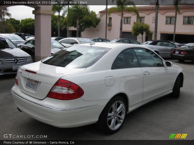 Arctic White / Black 2009 Mercedes-Benz CLK 350 Coupe