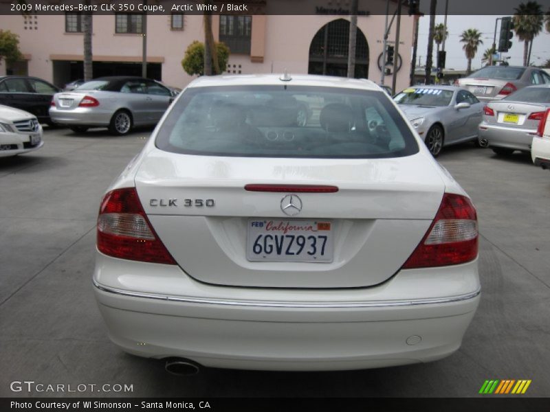 Arctic White / Black 2009 Mercedes-Benz CLK 350 Coupe