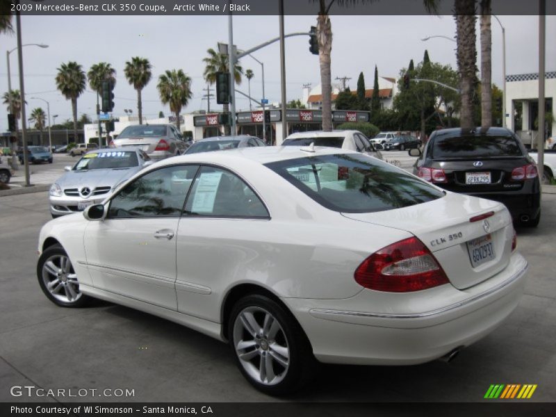 Arctic White / Black 2009 Mercedes-Benz CLK 350 Coupe