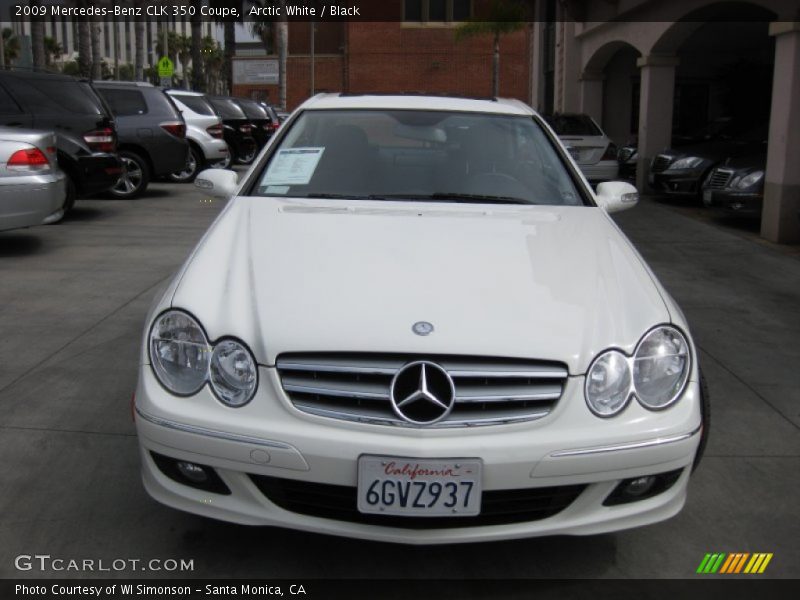 Arctic White / Black 2009 Mercedes-Benz CLK 350 Coupe