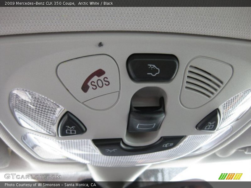 Arctic White / Black 2009 Mercedes-Benz CLK 350 Coupe
