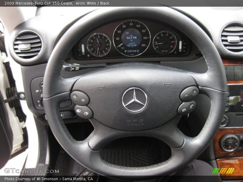 Arctic White / Black 2009 Mercedes-Benz CLK 350 Coupe
